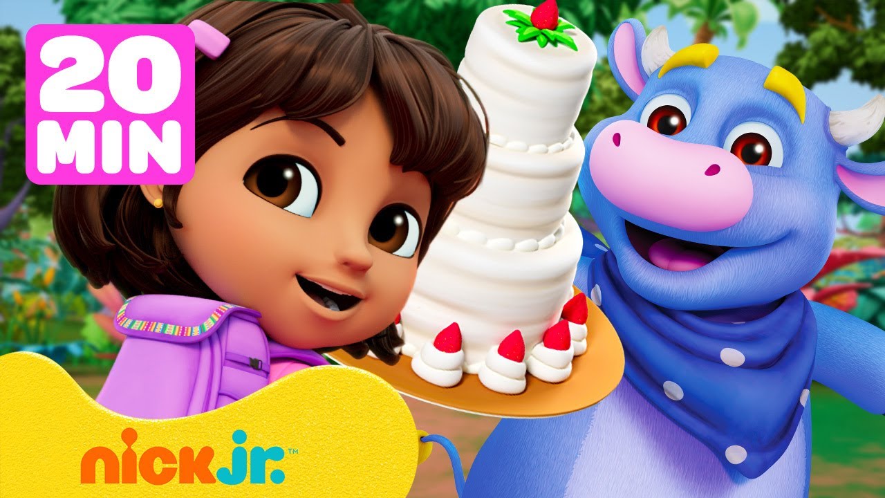 ¡Las NUEVAS aventuras con animales de Dora! 🐮🎂 | Compilación de 20 minutos | Nick Jr. en Español