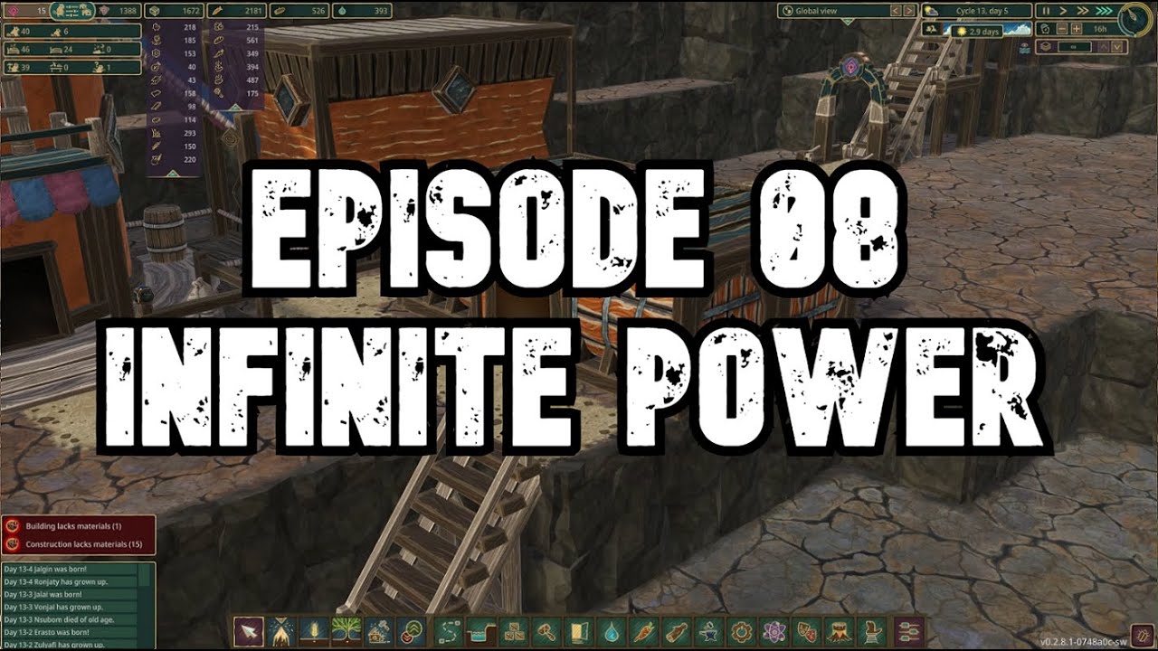 Timberborn - Hard Mode Infinite Power 08 Proxy Scrappers and more TNT