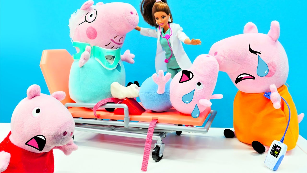 Oh no, George &egrave; caduto! Dov'&egrave; la dottoressa dei giocattoli? Giochi del dottore per i bambini piccoli