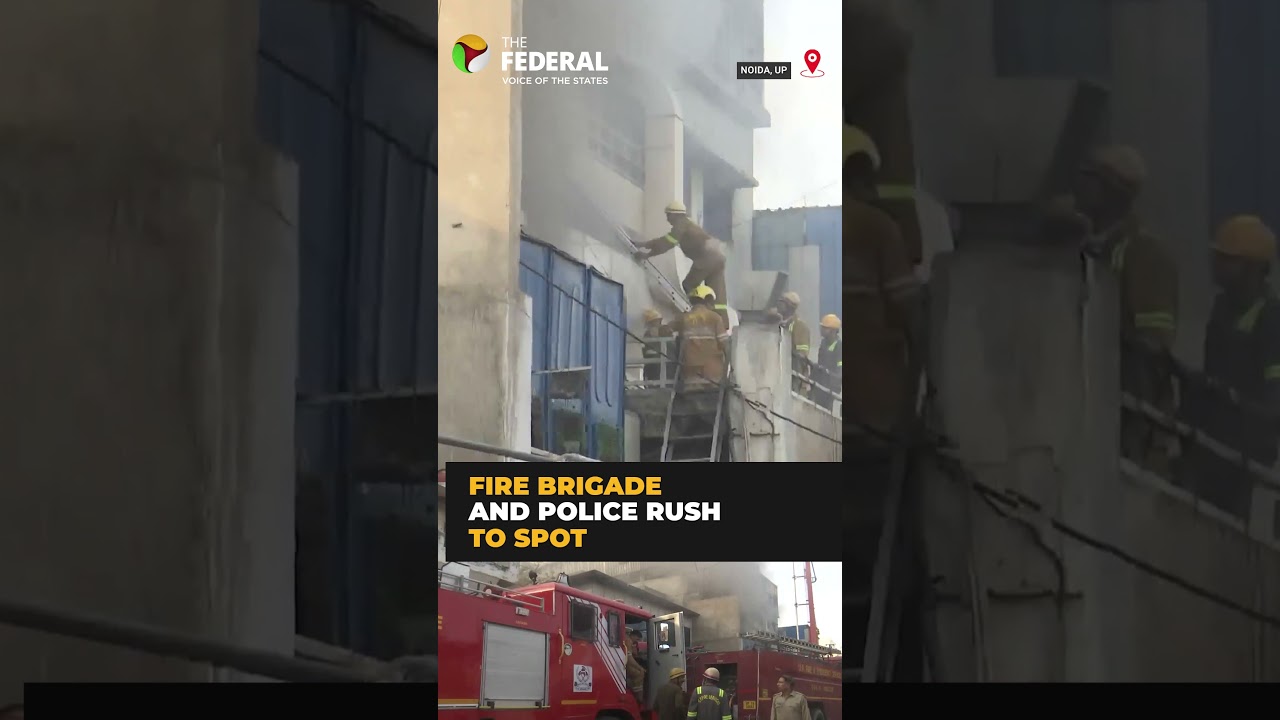Fire breaks out at factory in Noida: rescue operations underway | Shorts