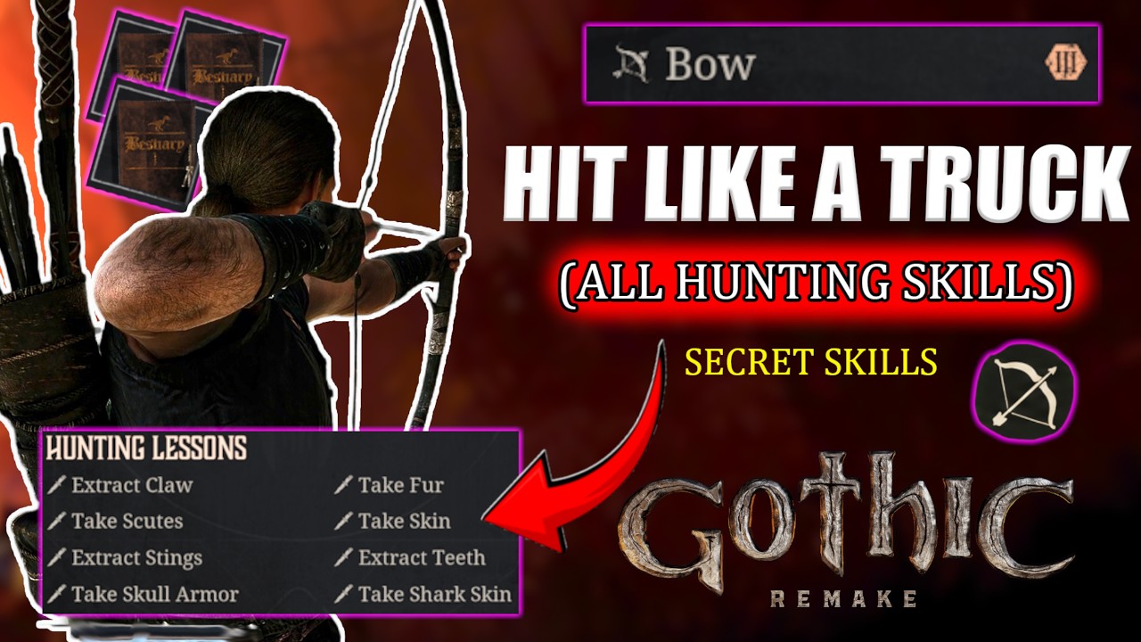 Все навыки охоты, лучший лук и мастерство стрельбы | Gothic 1 Remake