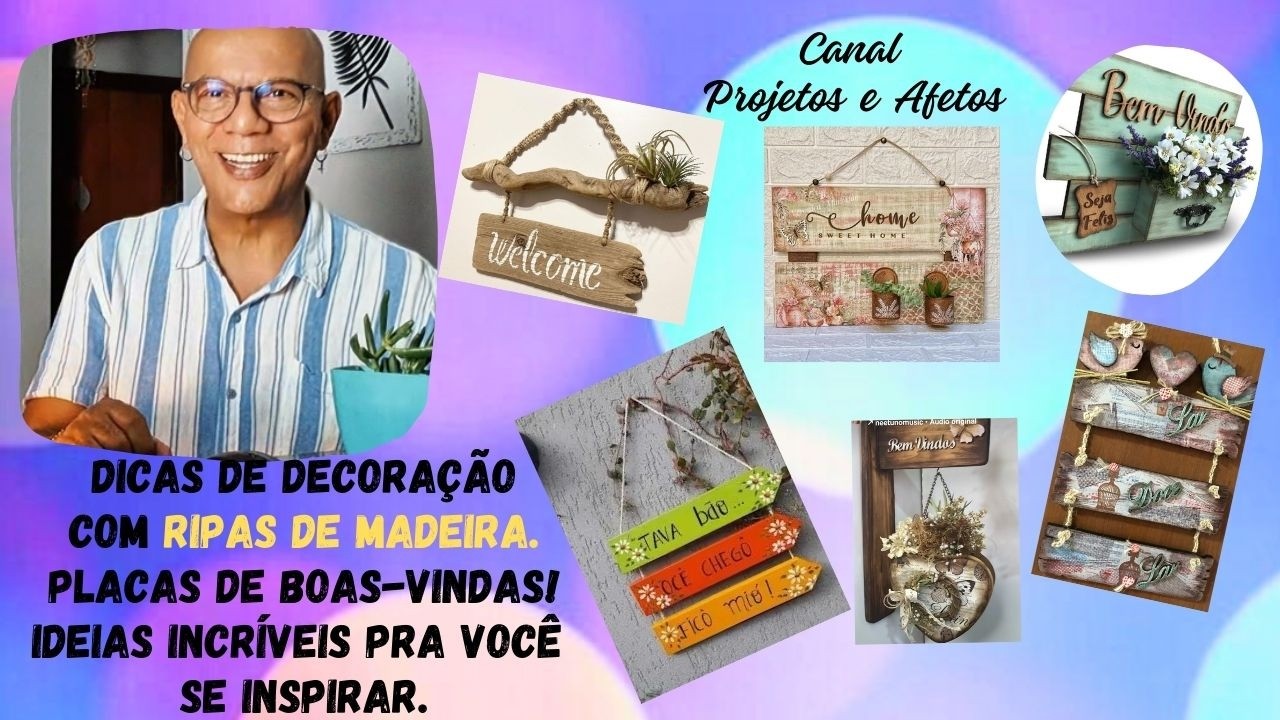 Placas de Boas-Vindas com Ripas de Madeira ✨ Ideias Criativas para Decorar Seu Lar