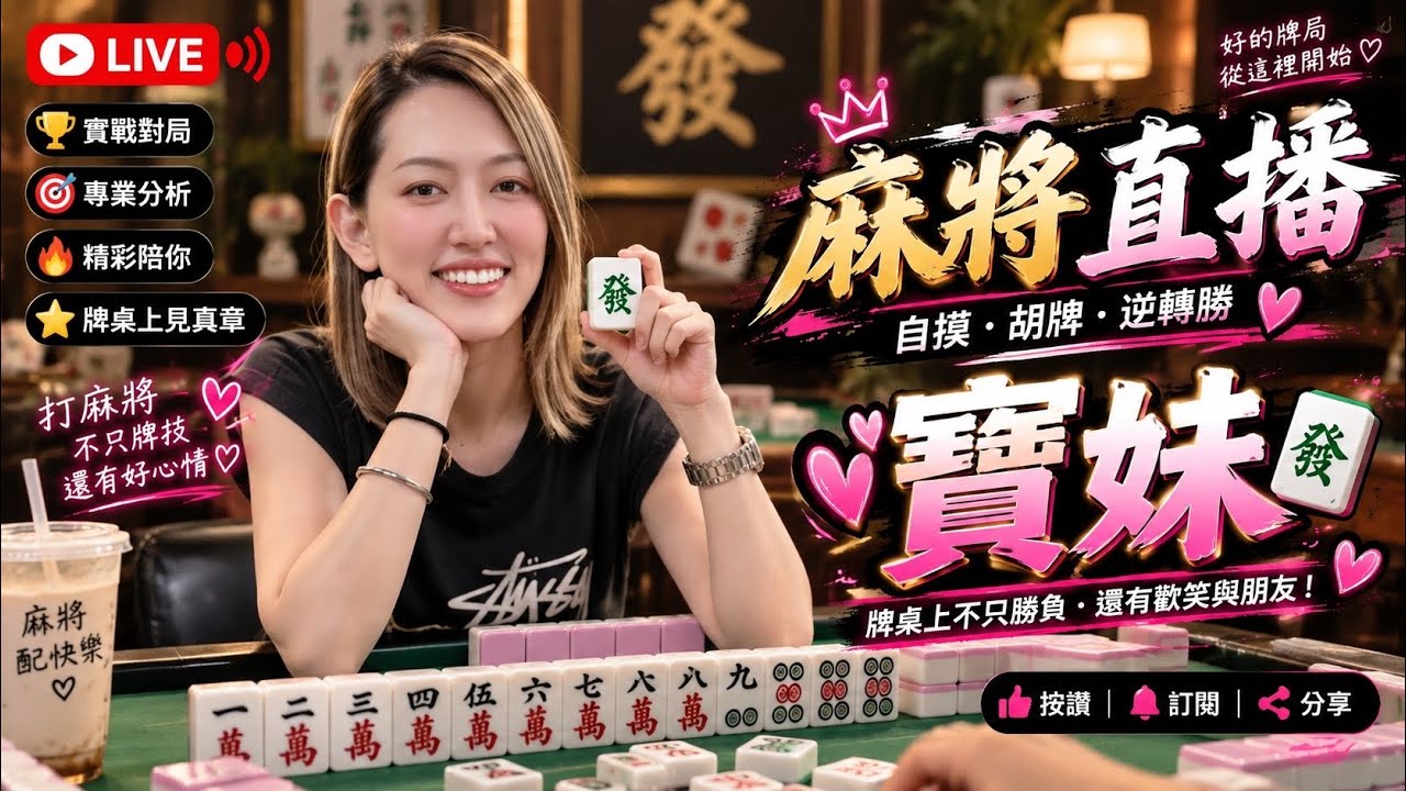 麻將24小時直播/皇家柳丁麻將日常/20230812/直播視角-寶妹