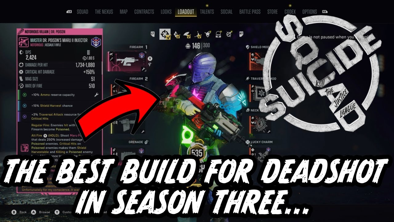 The Best Build for Deadshot in Season Three - Suicide Squad Kill the Justice League