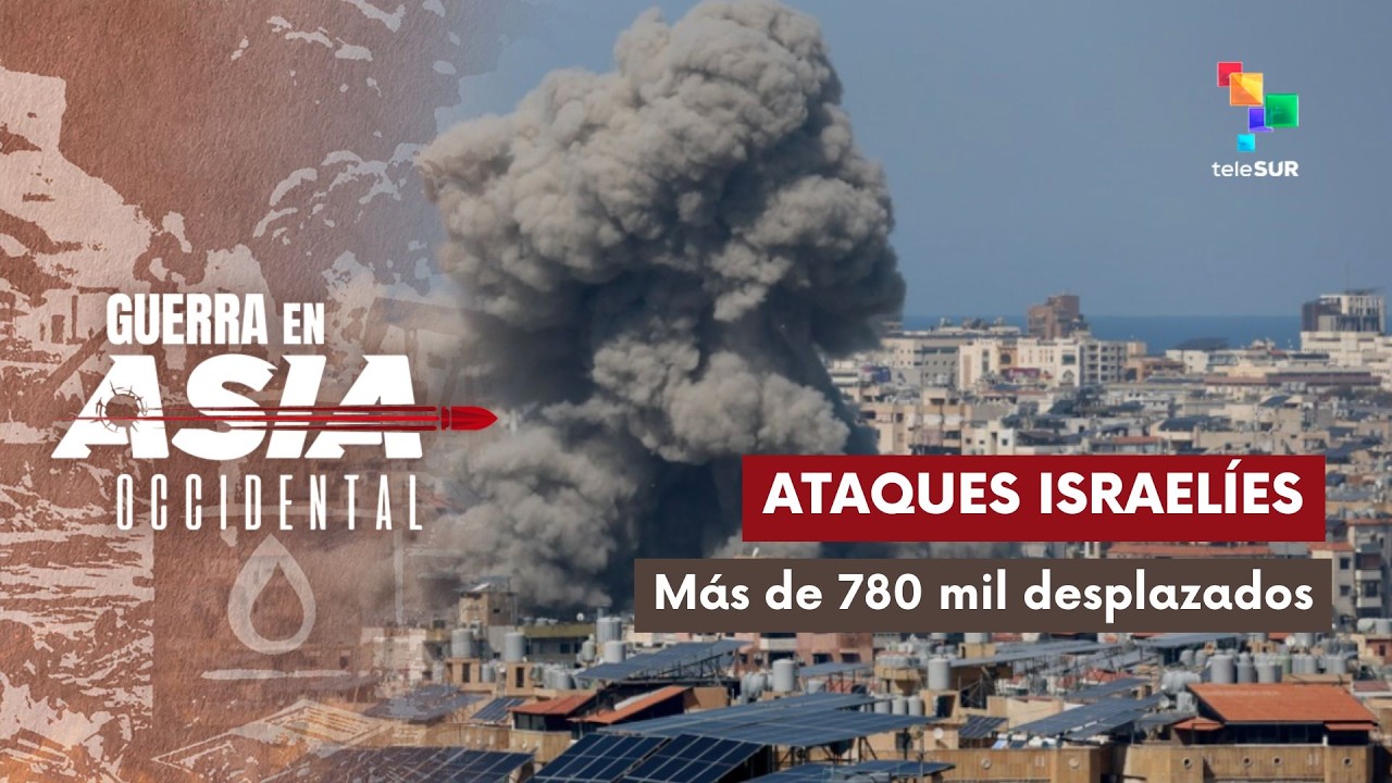 Israel bombardea el sur de Beirut y aumenta cifra de desplazados