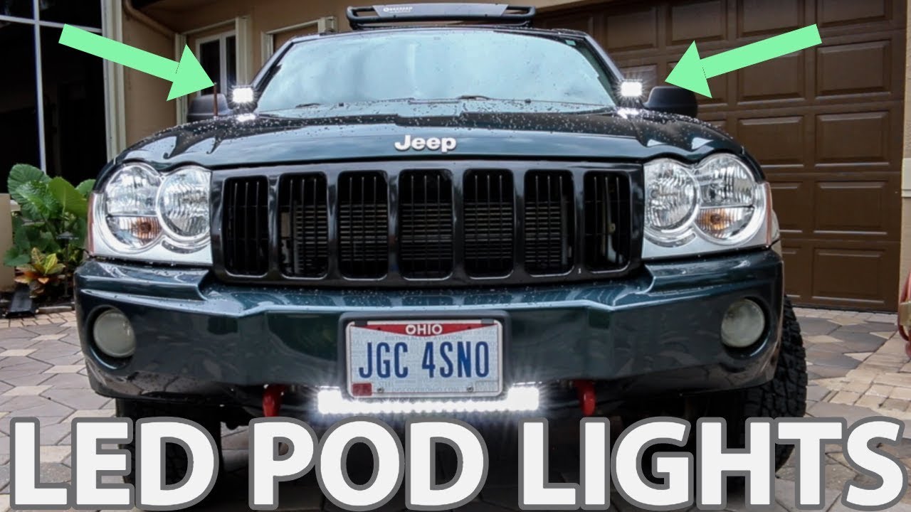 Светодиодные фары Pod Lights Custom на моем Jeep Grand Cherokee: AuxBeam и Steel Armadillo
