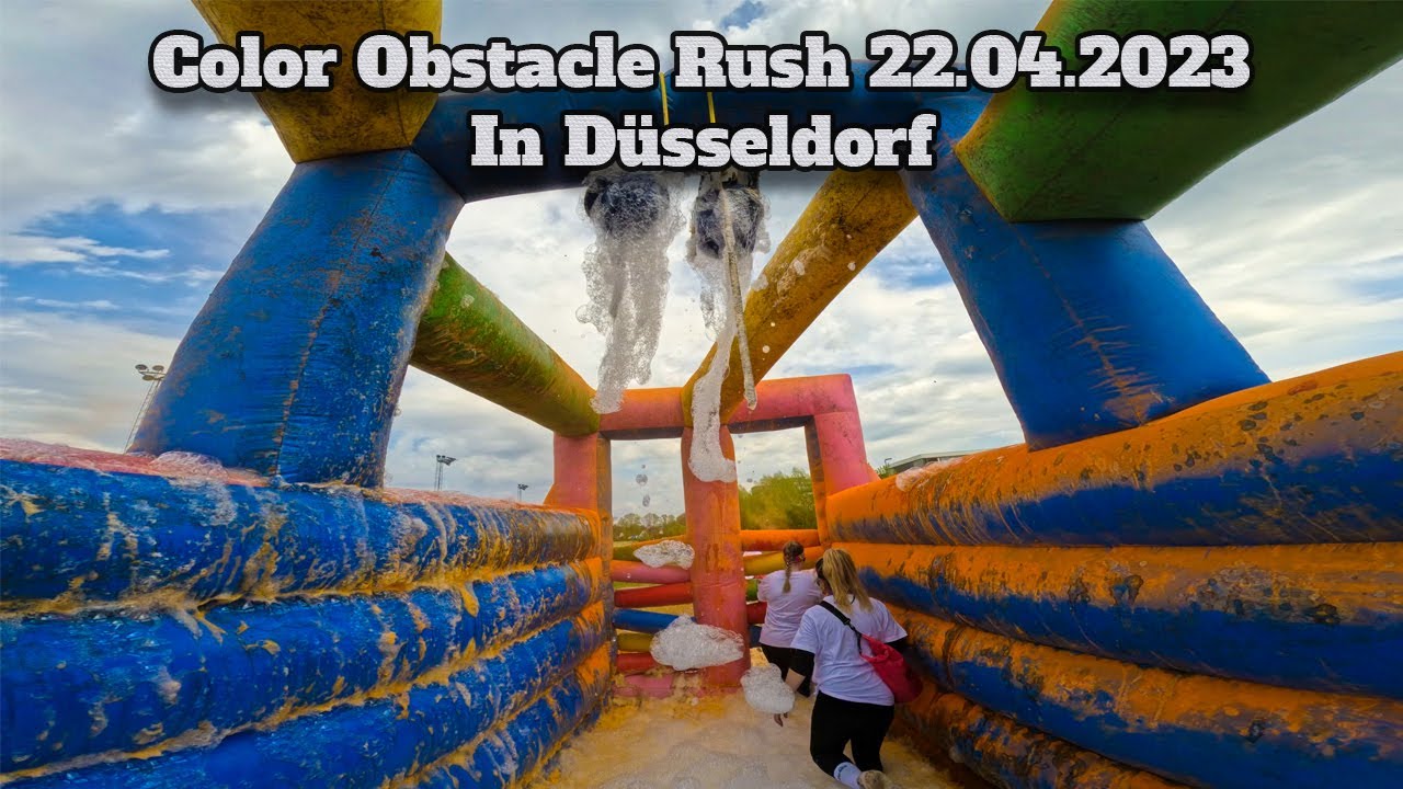 Color Obstacle Rush Hindernislauf mit Holy Powder in Düsseldorf 2023 auf der Galoprennbahn