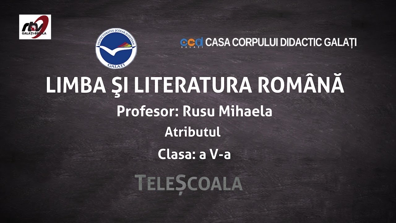 Limba Română - Clasa a 5-a -Atributul