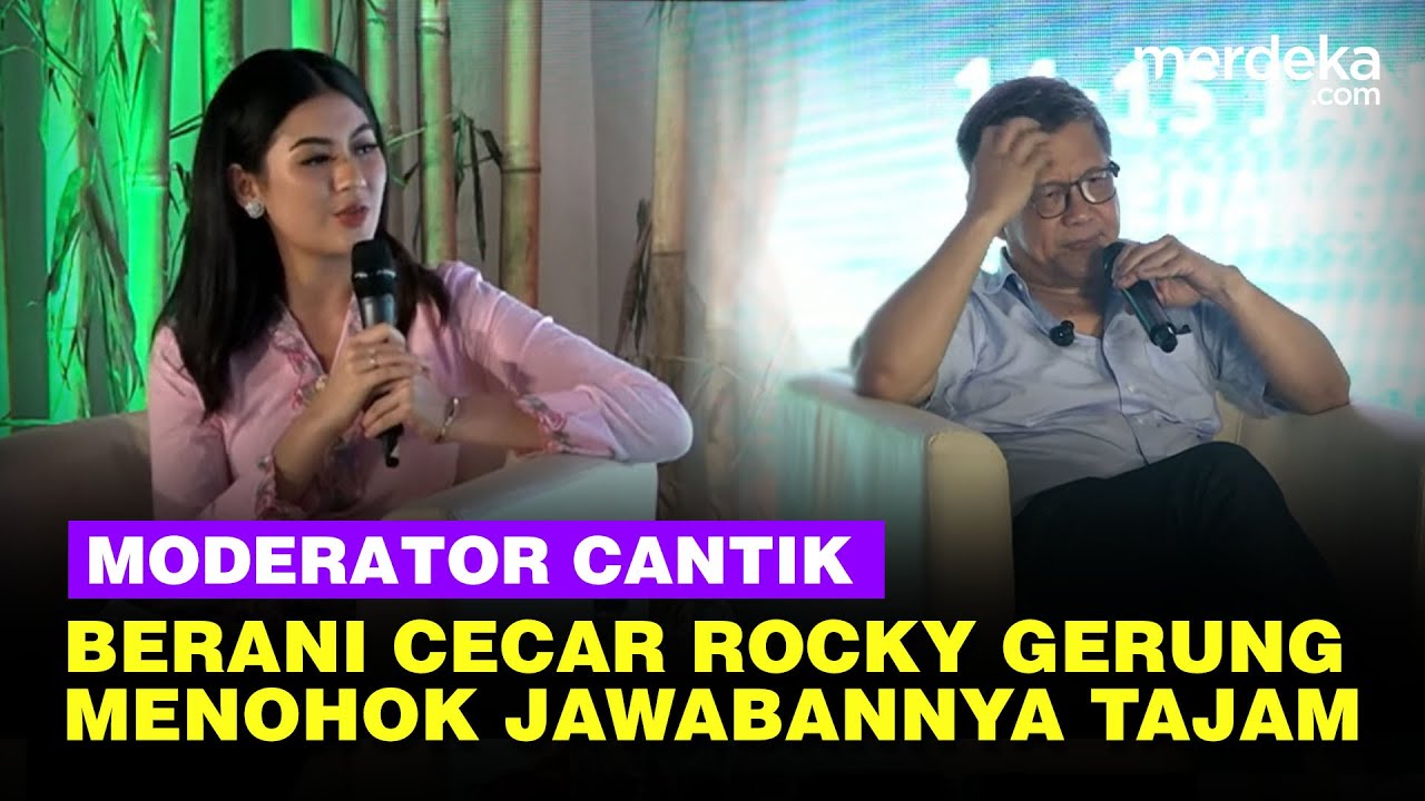 Rocky Gerung Garuk Garuk Kepala Dicecar Moderator Cantik, Jawabannya Tetap Tajam