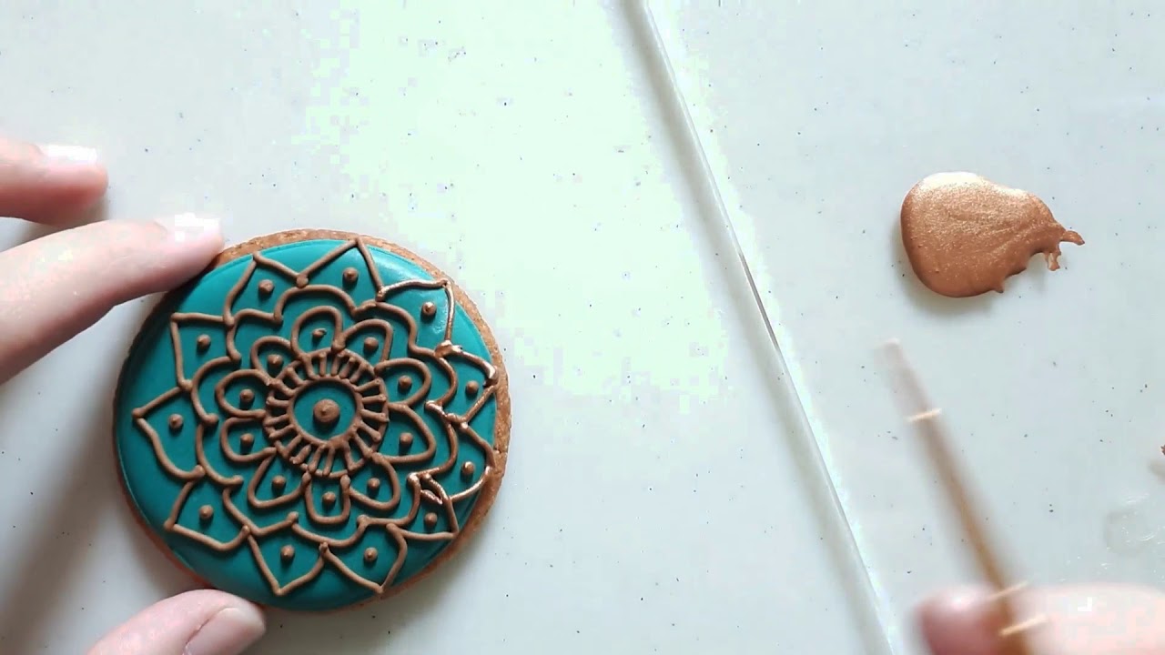 How to make Mehndi/Henna royal iced cookies