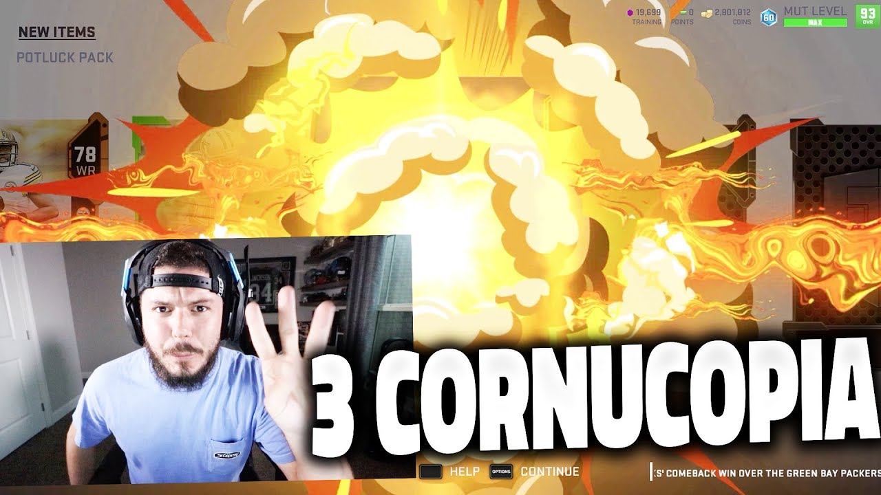3 CORNUCOPIA PACKS / POTLUCK PACKS!! *MUST WATCH* MADDEN 19 PACK OPENING
