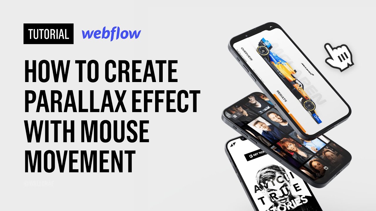 Webflow Tutorial - Parallax Effect with Mouse Movement