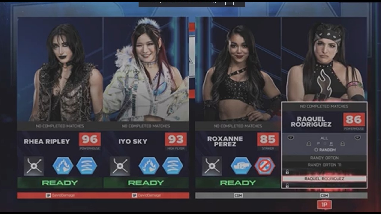 WWE 2K26: RHEA RIPLEY & IYO SKY VS ROXANNE & RAQUEL #WWERAW #WWE #WWE2K26