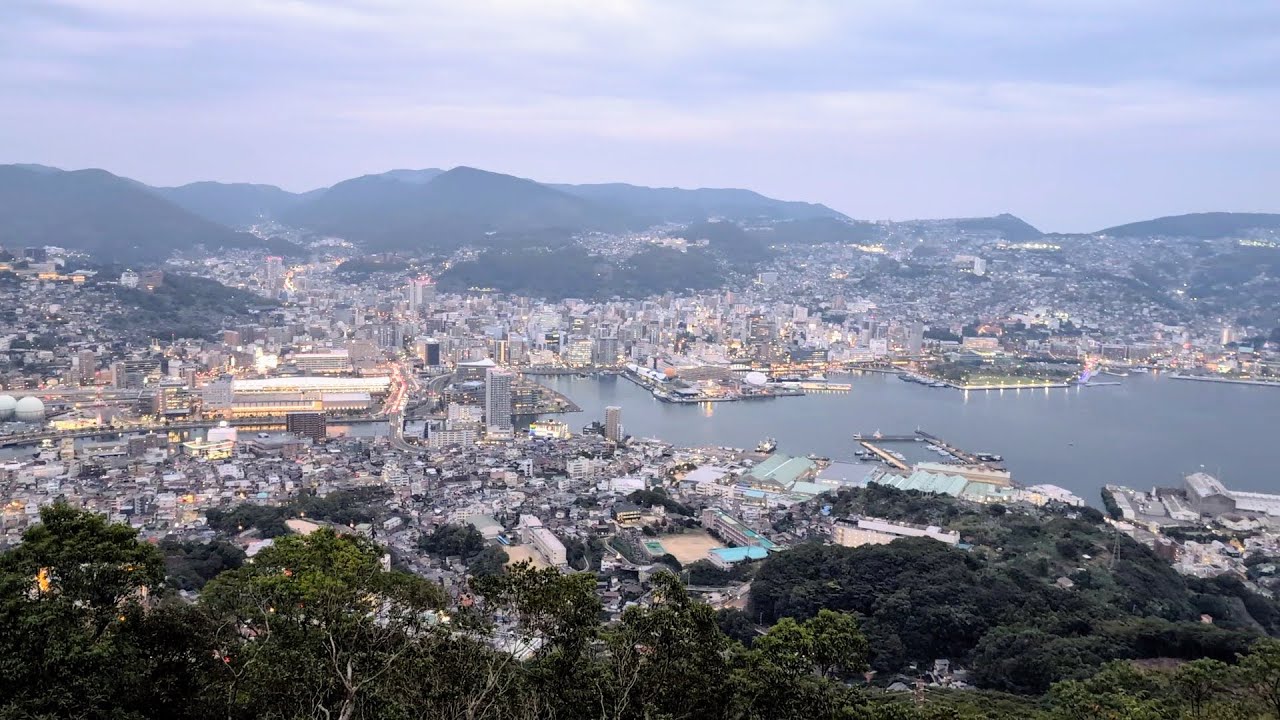 Nagasaki Ropeway Ride and Night View from Mt. Inasayama Observatory