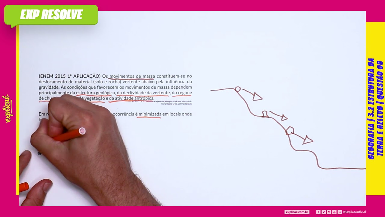 OS MOVIMENTOS DE MASSA CONSTITUEM-SE NO DESLOCAMENTO DE MATERIAL (...) | ESTRUTURA DA TERRA E RELEVO