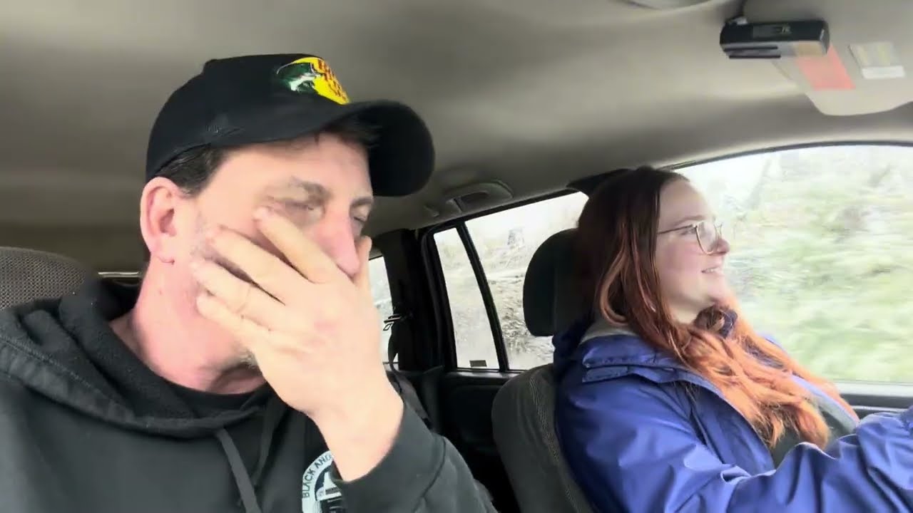 Can you believe this is her first time snow wheeling