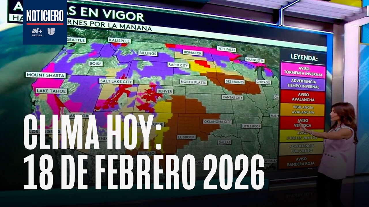 Pron&oacute;stico del clima hoy 18 de febrero 2026: Primavera en el este y riesgo de avalanchas en el oeste