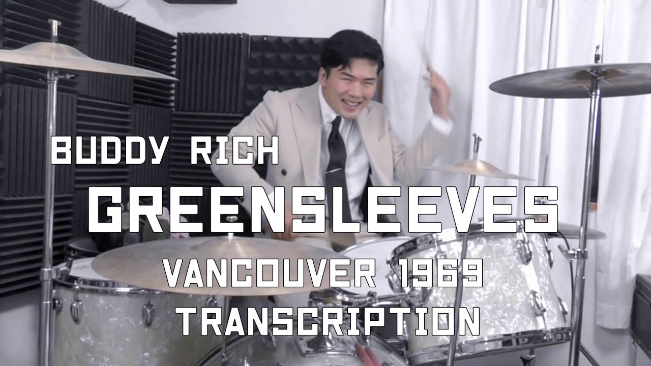 [Transcribed] Buddy Rich Greensleeves Drum solo from Vancouver 1969