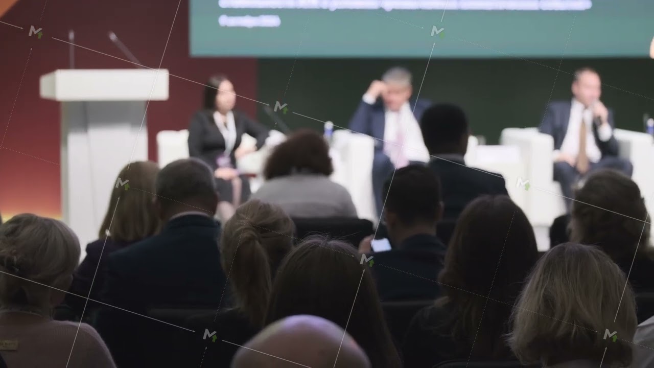 Business Seminar With Audience and Panel Discussion on Stage During Event