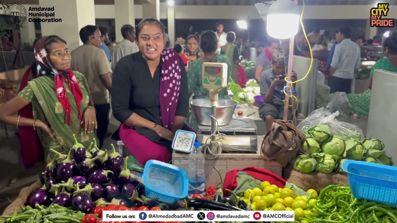 Ahmedabad Municipal Corporation has established a new vegetable market in Motera