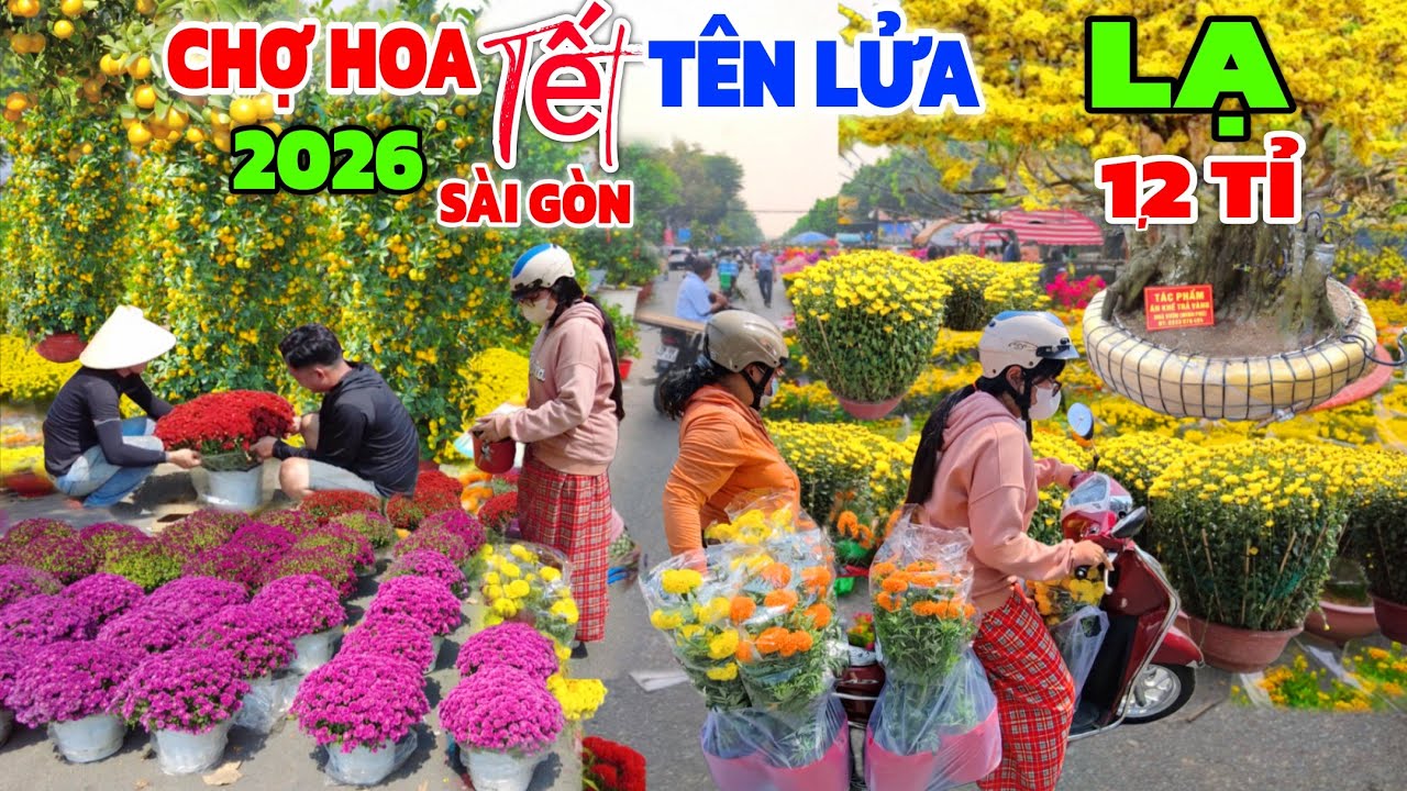 XÔN XAO khu Tên LỬA chợ hoa Tết Sài Gòn 2026/ Mai độc LẠ Bạc Tỉ