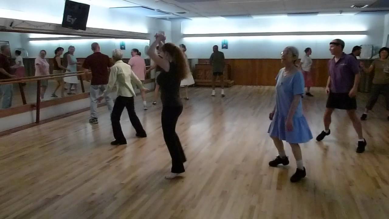 GingE dancing Adama V'Shamayim with the Boulder Israeli folk dance group