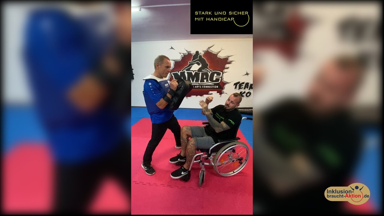 Stark und Sicher mit Handicap Video Selbstverteidigung im Rollstuhl Nr  1 Basic Schläge