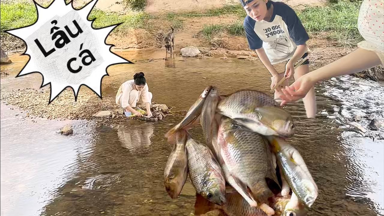 Buổi Chiều Ở Quê Bình Yên,Câu Cá Nấu Lẩu Bên Bờ Suối