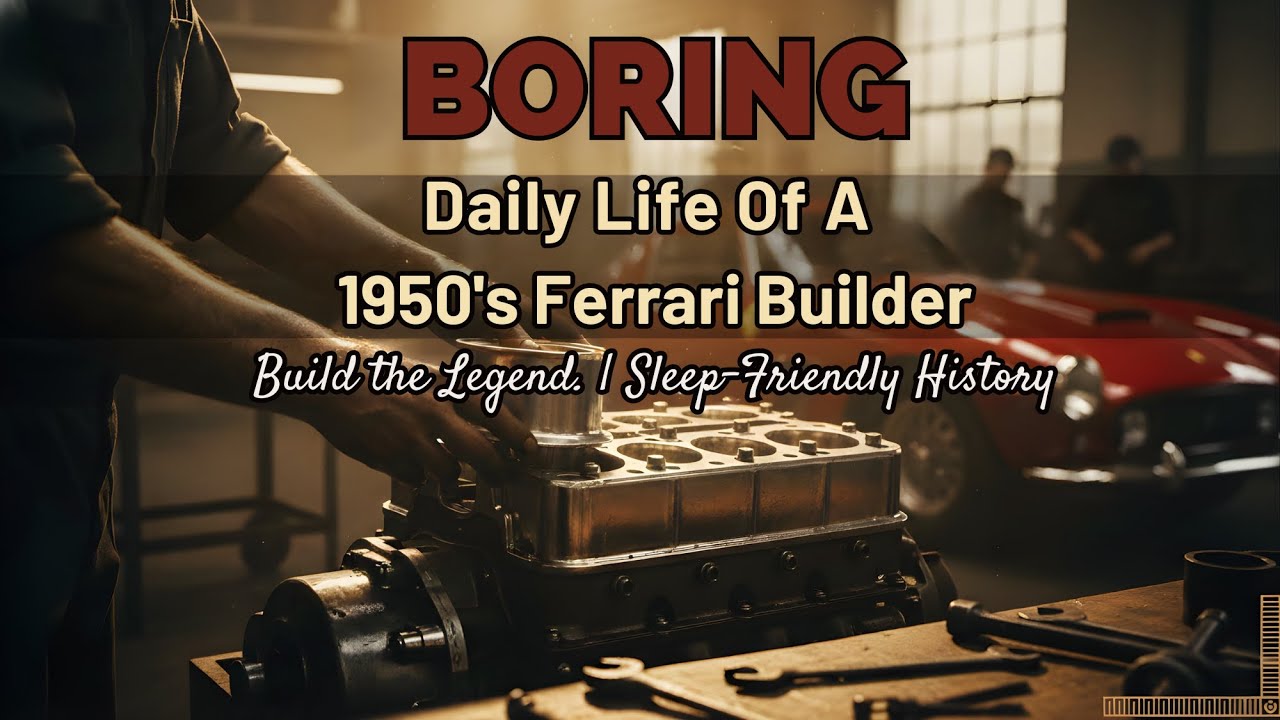 The Boring Daily Life of a Ferrari Car Builder in 1950s Italy | Calm History for Sleep