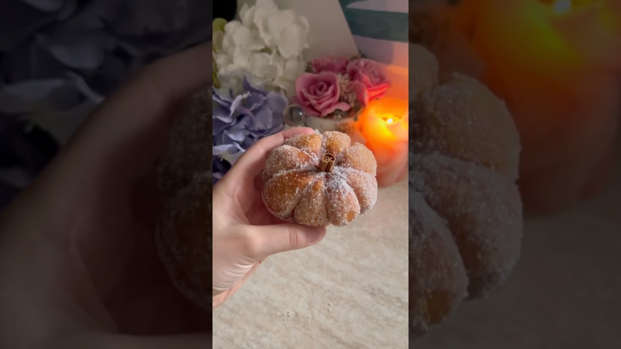 Пышные тыквенные пончики🎃🕯️🍩 | #выпечка #десерт #девочкиГилмор #терапиявыпечкой #fyp #деньв #шоколад