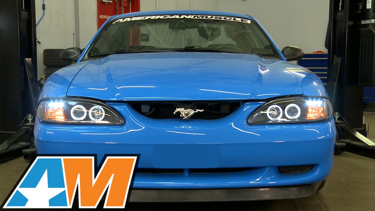 1994-1998 Mustang Dual Halo LED Black Projector Headlights Review & Install