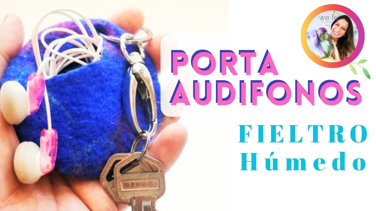 Porta audifonos en fieltro humedo