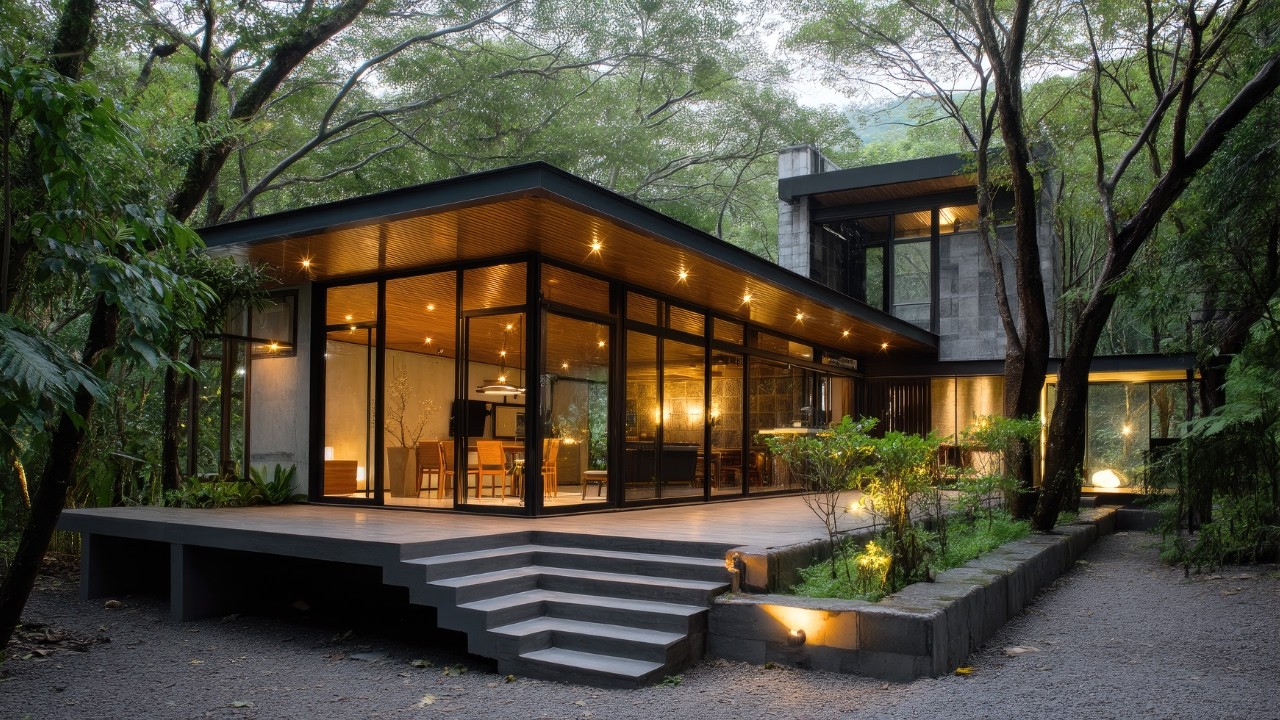 Architecture in Harmony with Nature | Modern Minimalist Forest House Design