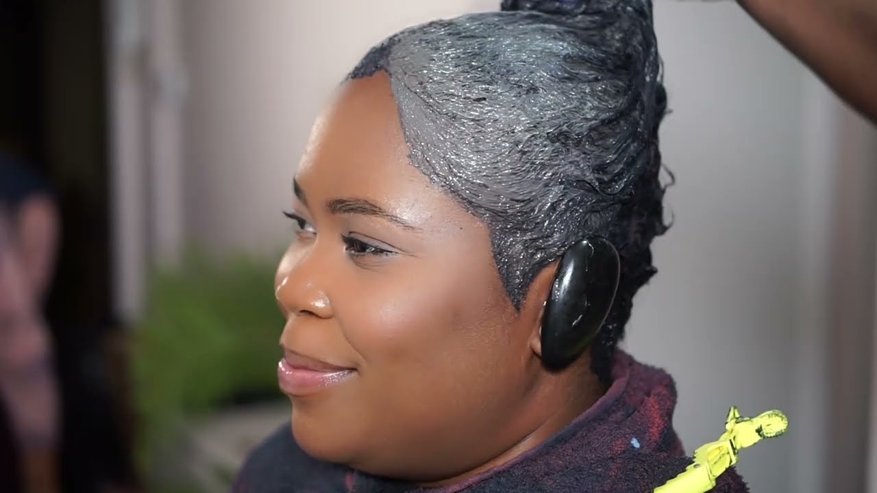 Hair Dyed to Jet Black with Silk Press and Tape Extensions Install - The Silky Satin Hair Boutique 