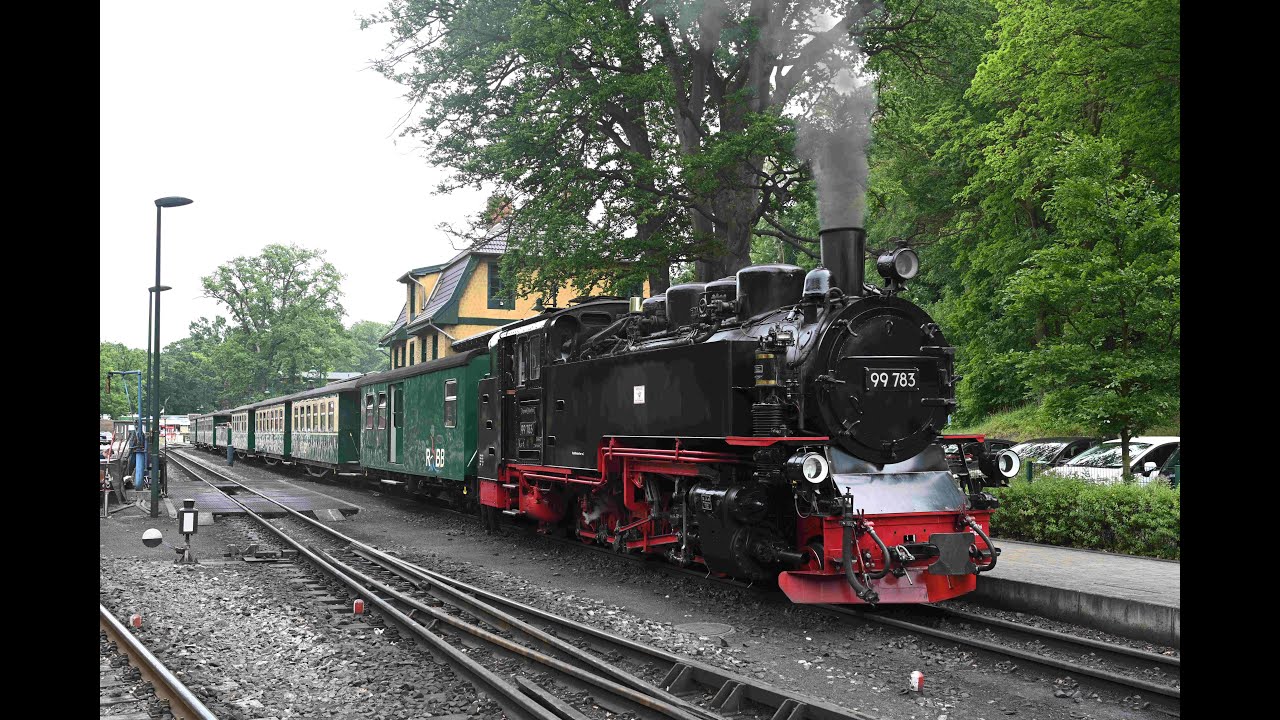 Germany - Ile de Rügen (Insel)- Train à vapeur / Steam train - Rügensche BäderBahn - RüBB -Juin 2023