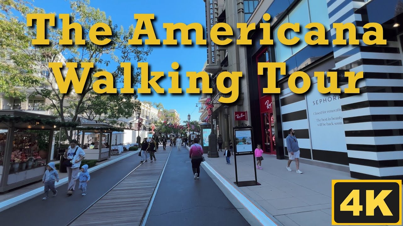 The Americana At Brand Virtual Walking Tour | 4K 60fps | Glendale