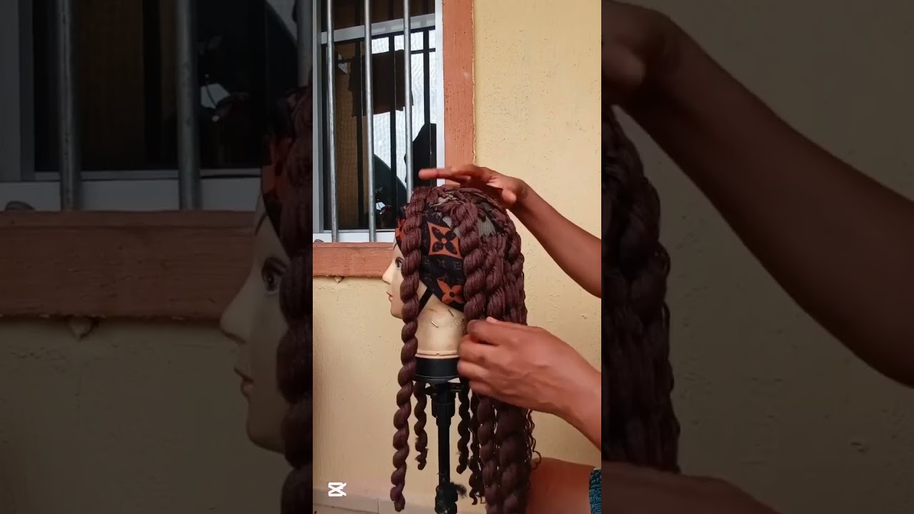 How to make HEADBAND wig TUTORIAL wool hairstyle 😍