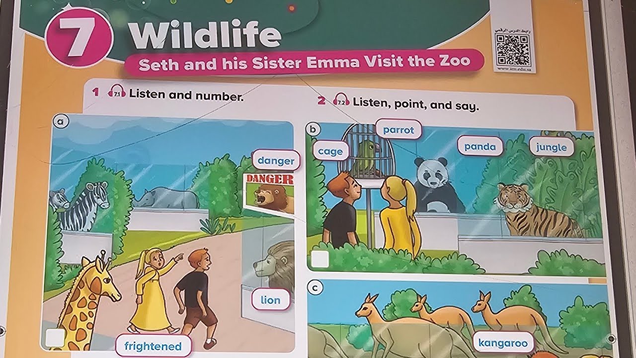 للصف الرابع الفصل الثاني wildlife صفحه  ٨٢ Top goal1