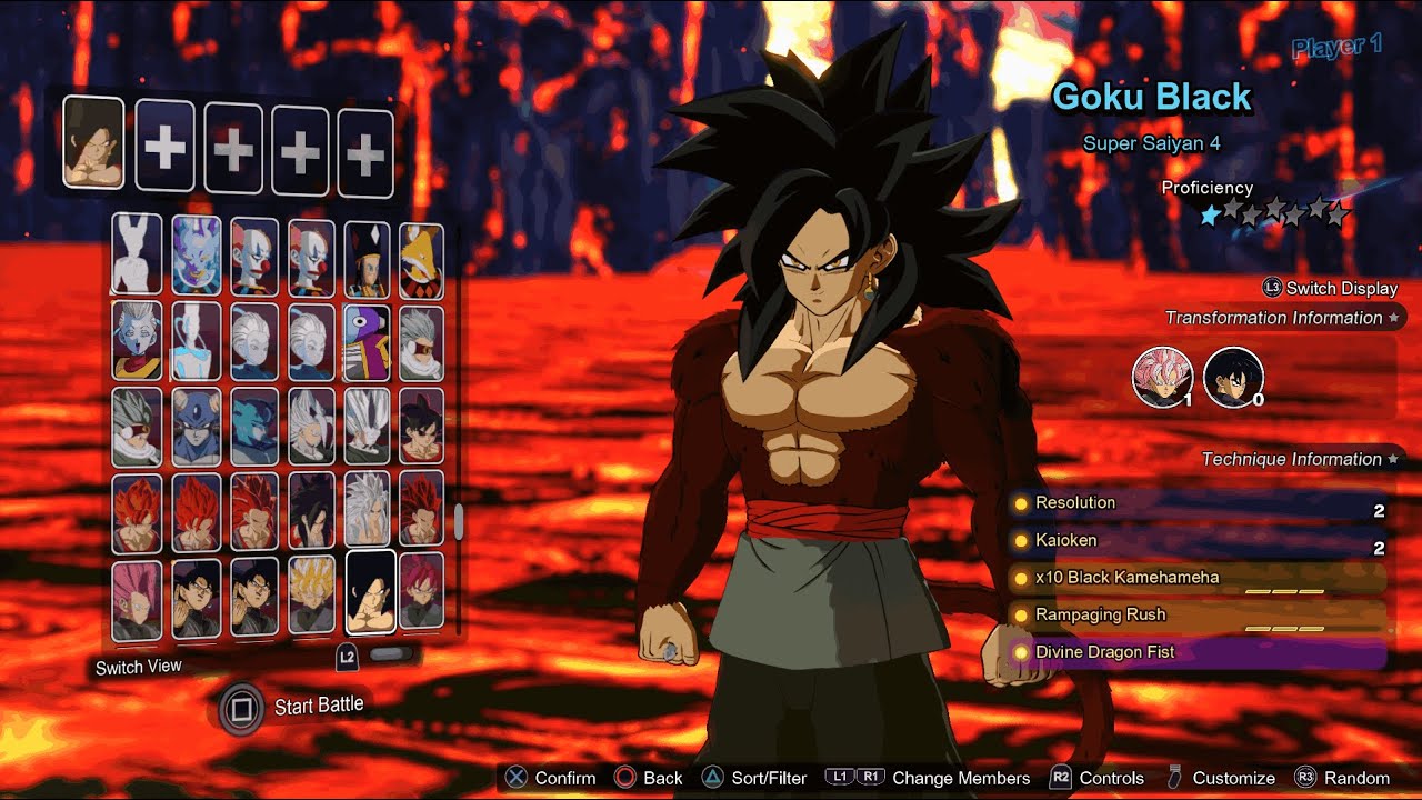 Dragon Ball Sparking Zero - Goku Black SSJ 4 VS Gohan SSJ 4 (AF)