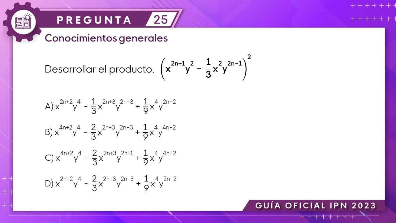 Guía IPN 2023 | Álgebra Pregunta No. 25