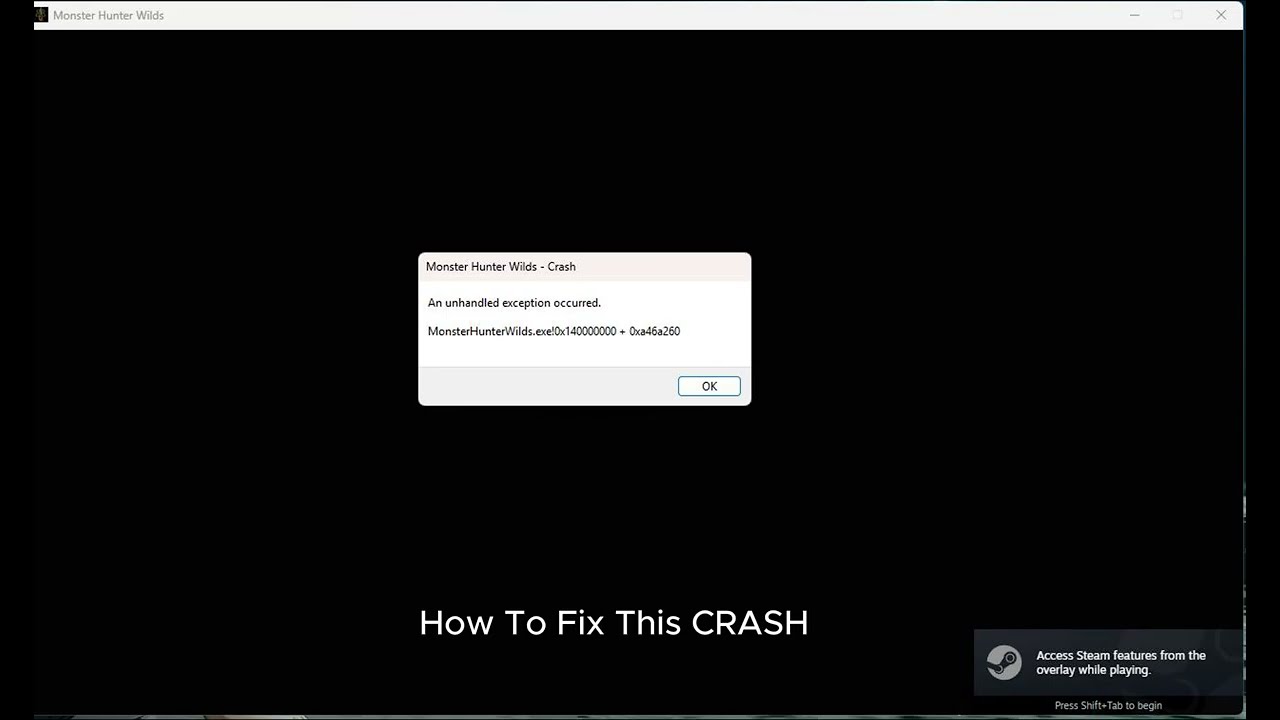 How to Fix Monster Hunter Wilds Crash 0x140000000 + 0xa46a260