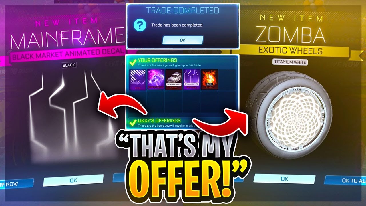 Trading in Rocket League but I have to accept everyone's FIRST OFFER... [DON'T TRY THIS AT HOME]