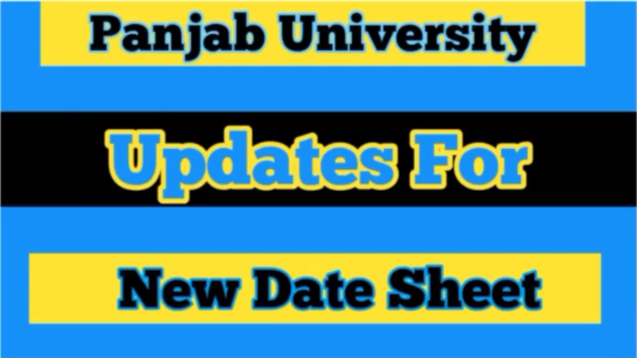New Date Sheet||Special Examinations||Professional Courses #puchd #pu #exams