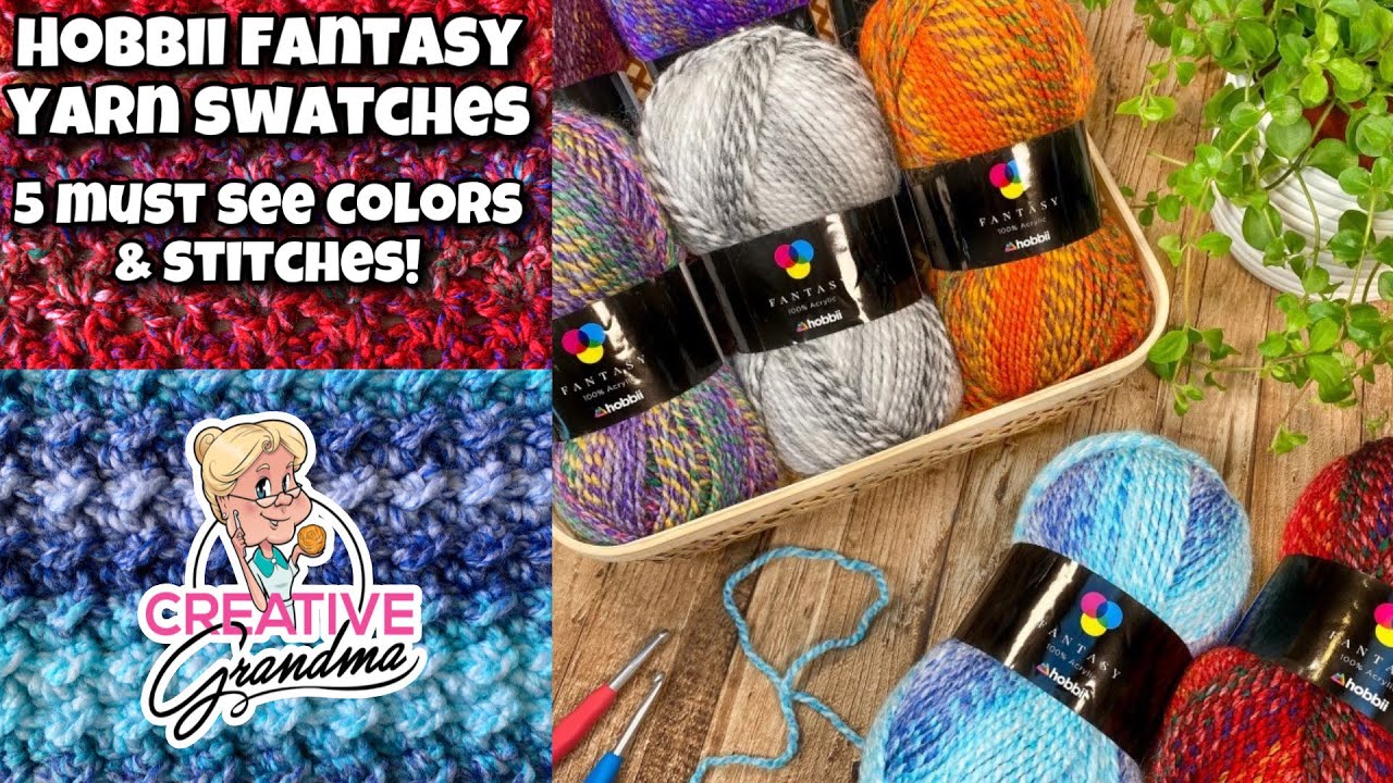 Yarn Swatch Time - Hobbii Fantasy Yarn - Beautiful  #hobbii