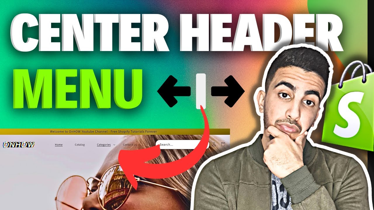How To Center Header Menu Position In Shopify