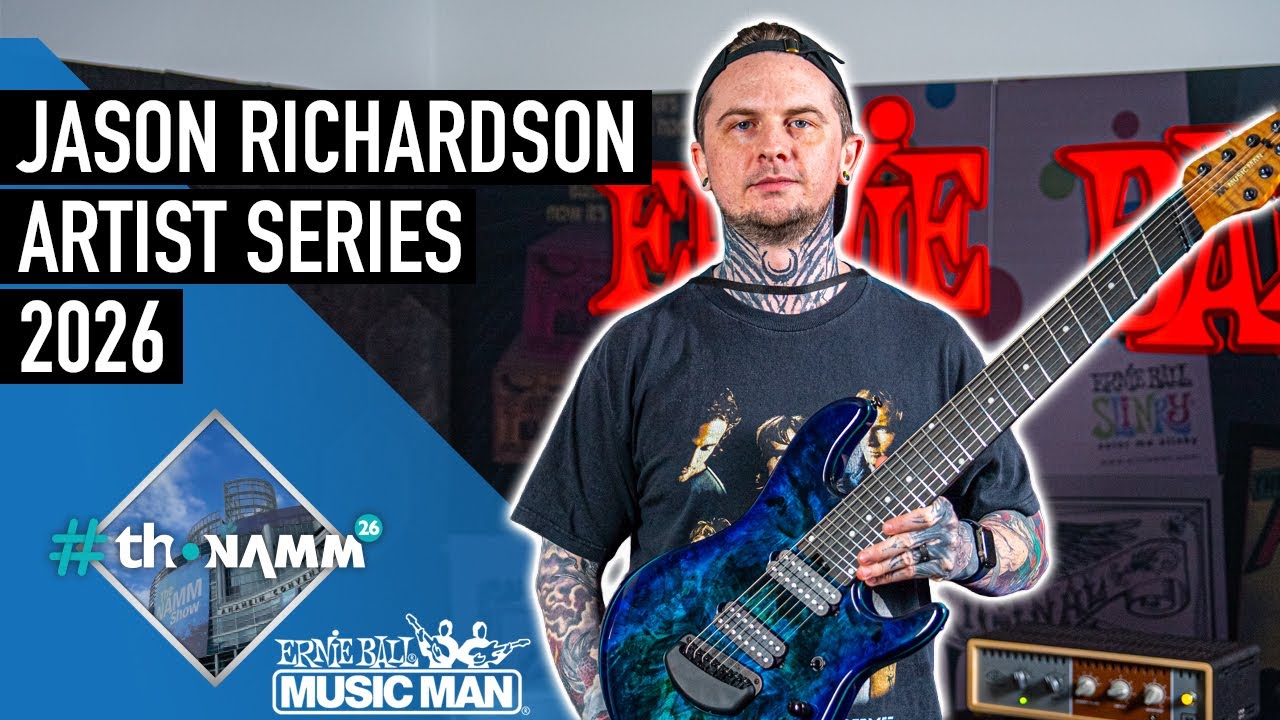 NEW Jason Richardson Music Man Signature Guitars | All That Remains | #thoNAMM26