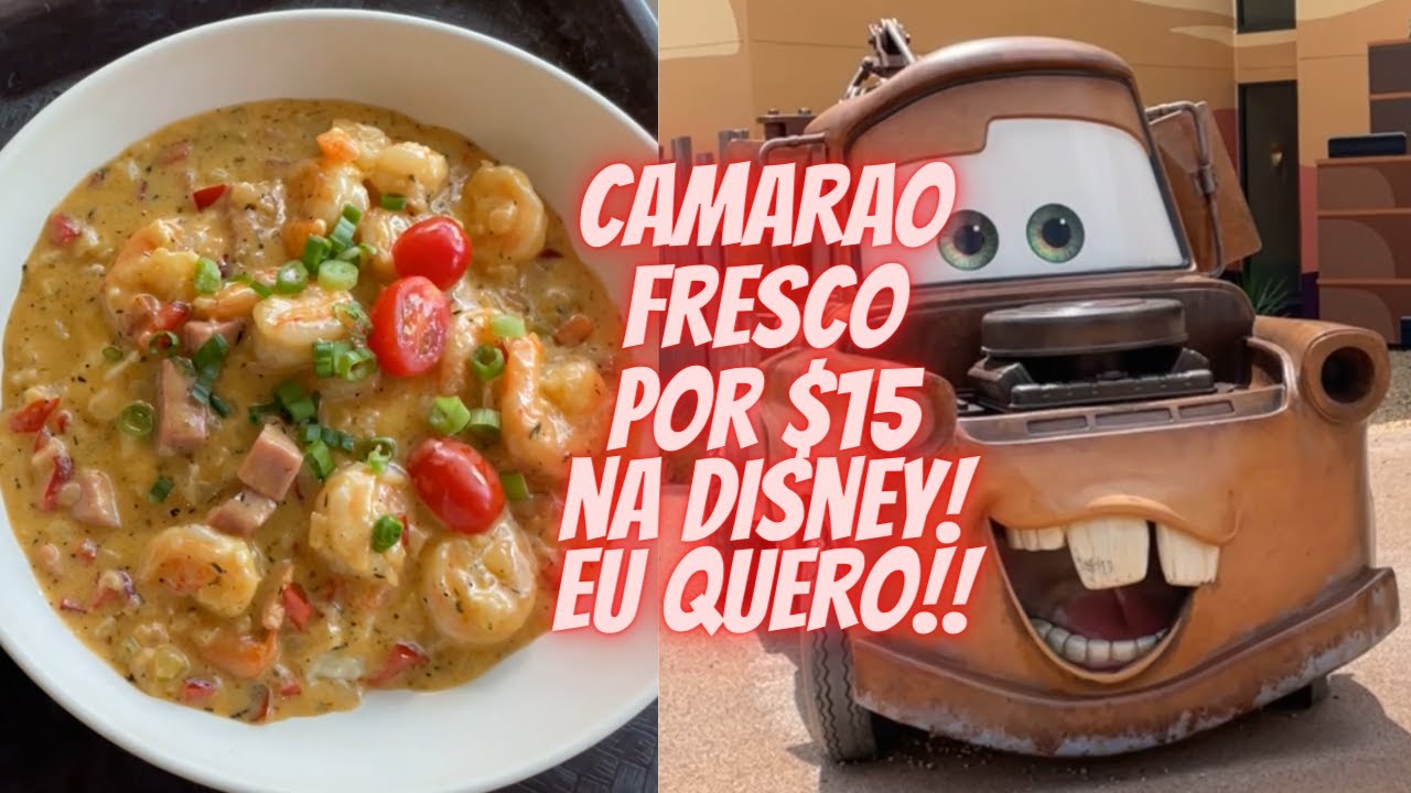 Comida Boa e Barata na Disney | Prato de Camarao por $15!!! | Onde comer bem na Disney Orlando