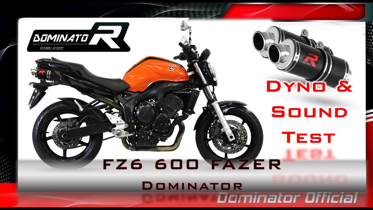Yamaha FZ6 600 Fazer 💥 Dyno test🔥 Pure Sound 🔊 Stock vs. Dominator 🎧HQ Sound 🇵🇱⚡Exhaust Compilations