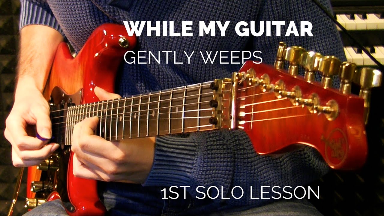 While My Guitar Gently Weeps - Toto Version - 1st solo Performance & Lesson by Gioele Vio