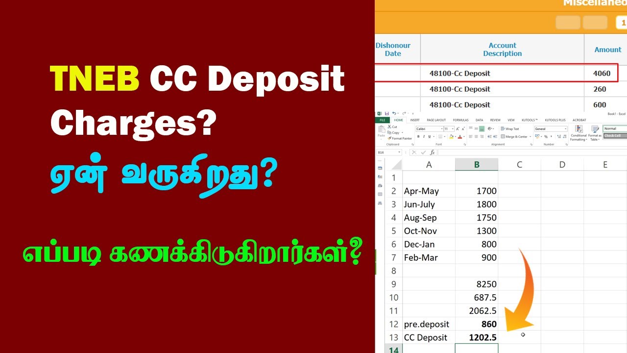 TNEB CC Deposit Charges | What is CC Deposit? | How to Calculate? - தமிழில்